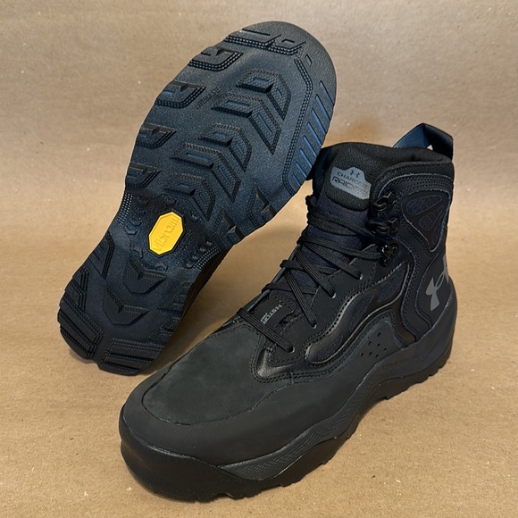 Under Armour Men's UA Charged Raider Mid Waterproof Hiking Boots Black - Picture 7 of 8